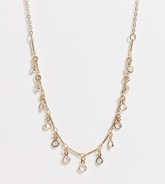 Золотистое ожерелье с подвесками с кристаллами Reclaimed Vintage Inspired-Золотистый