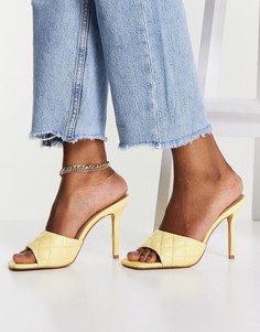 Желтые стеганые мюли на каблуке Steve Madden Signify-Желтый