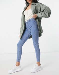 Выбеленные джинсы из переработанного смесового хлопка Topshop Joni-Голубой