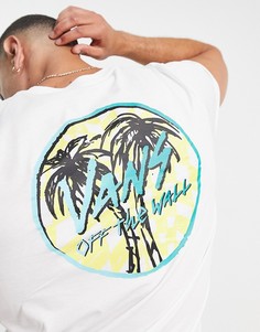 Белая футболка с принтом рисунка с пальмами на спине Vans Sketched Palms-Белый
