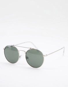 Солнцезащитные очки в серебристой оправе Vans Henderson-Серый