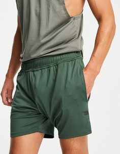Спортивные шорты цвета хаки средней длины Threadbare Active-Зеленый цвет