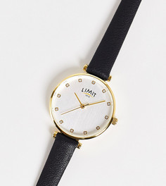 Женские часы с черным ремешком из искусственной кожи и круглым циферблатом Limit – эксклюзивно для ASOS-Черный цвет