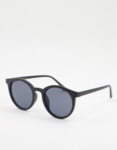 Круглые солнцезащитные очки в черной оправе Only & Sons-Черный цвет