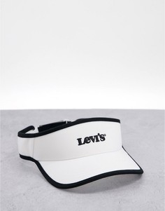 Белая кепка-козырек в винтажном стиле с логотипом Levis-Белый