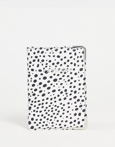 Обложка для паспорта с монохромным пятнистым принтом ASOS DESIGN-Разноцветный