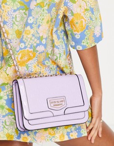 Фиолетовый лакированный портфель с тиснением River Island-Фиолетовый цвет