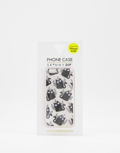 Чехол для телефона iphone 6/6S/7/8 и SE с котиком-единорожкой Skinnydip-Черный цвет