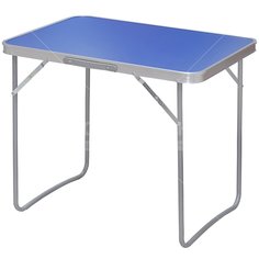 Стол складной металл, прямоугольный, 70х50х60 см, столешница МДФ, син, Green Days