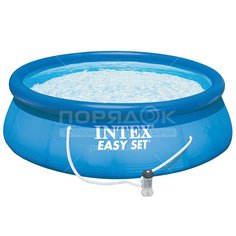 Бассейн надувной Intex Easy Set 28142 с фильтр-насосом, 396х84 см