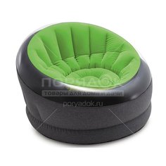 Кресло надувное 109х112х69 см, зеленое, Intex, 66581NP