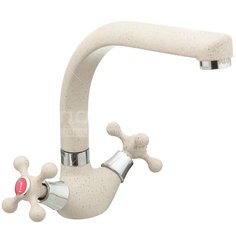 Смеситель для кухни Frap F5408-10 латунный с керамической кран-буксой, бежевый