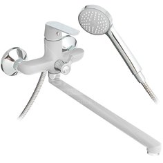 Смеситель для ванны Frap F2231 белый латунный шаровый с дивертором