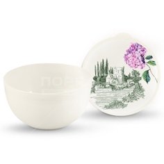 Салатник пищевой пластмассовый Полимербыт Toile de Jouy с крышкой С59454, 0.6 л