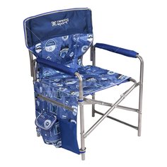Кресло складное 49х49х72 см, синее, джинс, ткань, с карманом, 100 кг, Nika, КС1/ДС