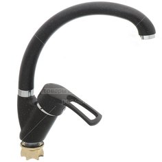 Смеситель для кухни Solone KAK4-A181KB с керамическим картриджем и гайкой, черный