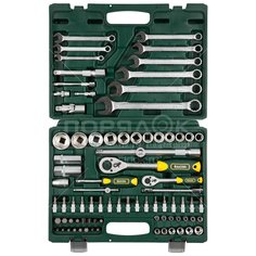 Набор слесарных инструментов Kraftool, X-Drive 82, 1/2", 1/4", CrV сталь, кейс, 82 шт