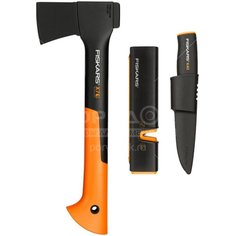 Набор инструментов Fiskars, 1059024, топор, точилка, нож, 3 шт