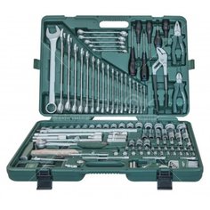 Набор слесарных инструментов Jonnesway, s04h524128s, 1/2", 1/4", кейс, 128 шт