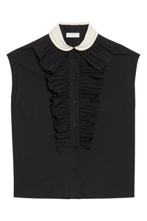 Черная блузка без рукавов Sandro