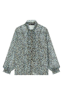 Зеленая полупрозрачная блузка Maje