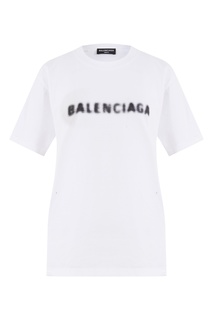 Белая футболка с логотипом Balenciaga