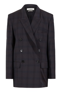 Темно-синий клетчатый жакет Isabel Marant