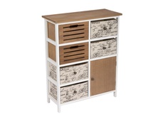 Комод с шестью ящиками (ecodesign) коричневый 65x81x28 см.