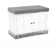 Скамья с двумя дверцами (ecodesign) белый 70x50x35 см.