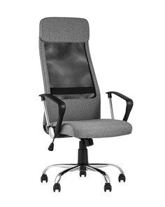 Кресло офисное topchairs bonus (stool group) серый 63x122x61 см.