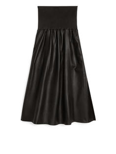 Расклешенная кожаная юбка Arket