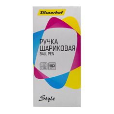 Ручка шариков. Silwerhof Style d=0.7мм синие линия 0.5мм прозр.корпус 50 шт./кор.