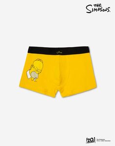 Жёлтые трусы-боксеры с принтом The Simpsons мужские Gloria Jeans