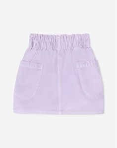 Сиреневая юбка Paperbag с карманами для девочки Gloria Jeans