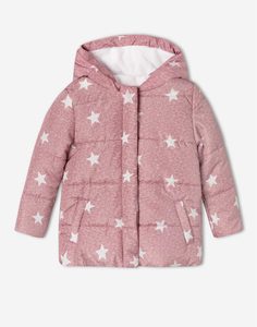 Розовая утеплённая куртка со звёздочками для девочки Gloria Jeans