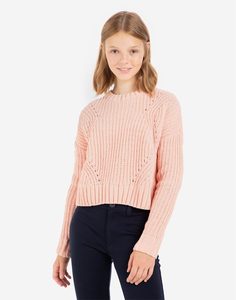 Розовый велюровый джемпер для девочки Gloria Jeans