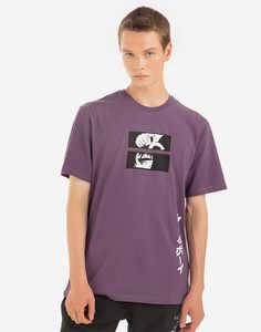 Фиолетовая футболка с принтом Gloria Jeans