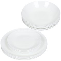 Сервиз столовый стекло, 18 пр, 6 перс, Luminarc, Zelie Arcopal, L4122/Q6100