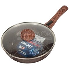 Сковорода алюминий, 26 см, антиприг, Kukmara, Granit Ultra, красная, сга263а, с крыш, съем руч