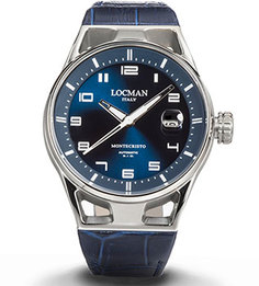 fashion наручные мужские часы Locman 0541A02S-00BLWHPB. Коллекция Montecristo