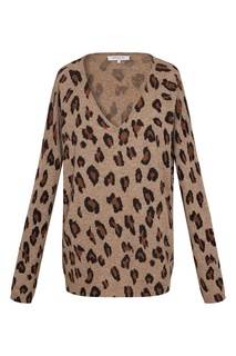 Кашемировый пуловер с леопардовым принтом Gerard Darel
