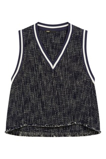 Синий топ без рукавов Maje