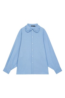 Небесно-голубая блузка оверсайз Maje
