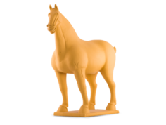 Статуэтка конь gezellig (desondo) желтый 52x45x20 см.