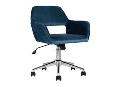 Кресло офисное ross (stool group) синий 57x90x58 см.