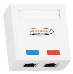 Компьютерная розетка настенная NIKOMAX NMC-WO2SE2-WT