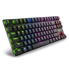 Клавиатура Sharkoon PureWriter TKL RGB red, slim, Kailh Red switches, RGB подсветка, USB, без нампада