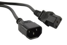 Кабель питания Hyperline PWC-IEC13-IEC14-0.5-BK