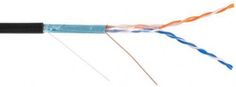 Кабель витая пара F/UTP 5e кат. 2 пары Netlan EC-UF002-5-PE-BK