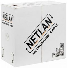 Кабель витая пара U/UTP 6 кат. 4 пары Netlan EC-UU004-6-PVC-GY